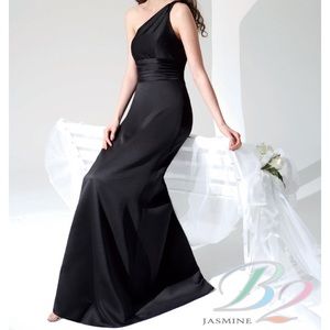 Black One Shoulder Long Dress